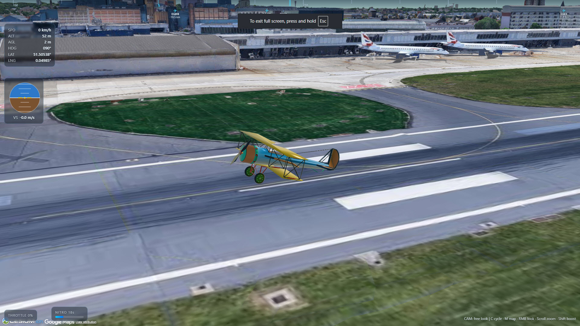 At the airport